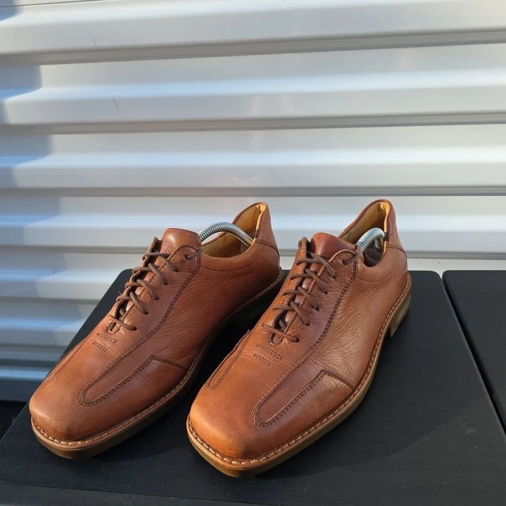 sandro moscoloni Soft Brown Leather Men's shoe Size 9‎ Fits Like 10